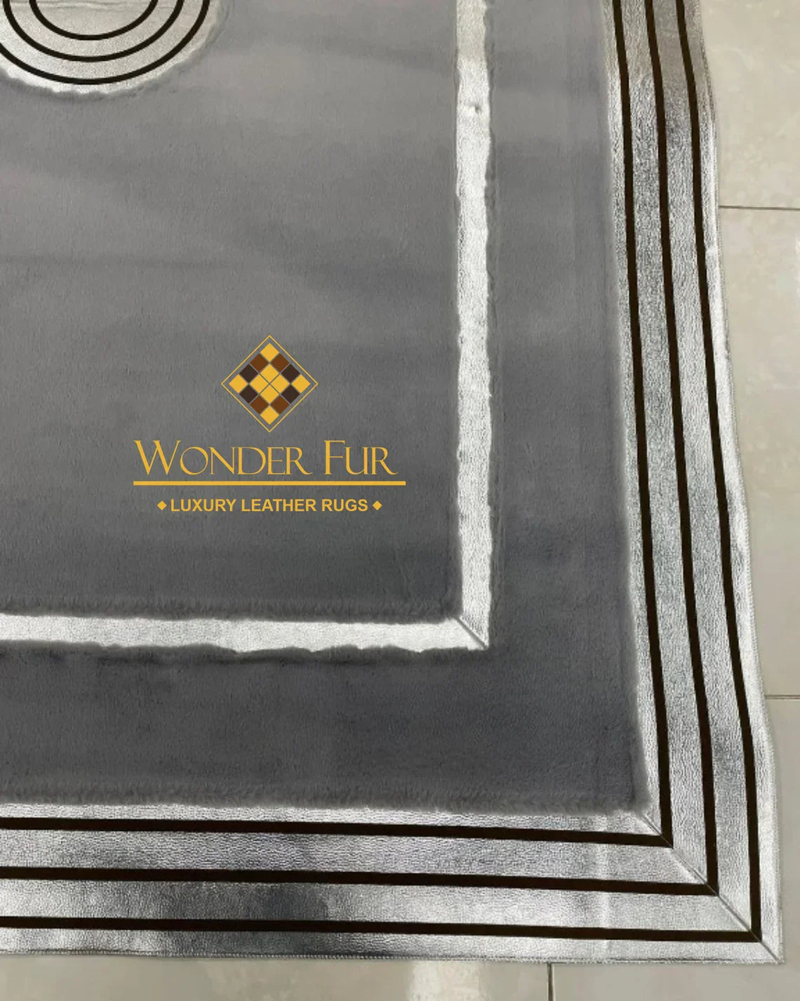 Handmade Plush Gray Silver Faux Fur Soft 8x10 Bedroom Rug , Luxury Rug