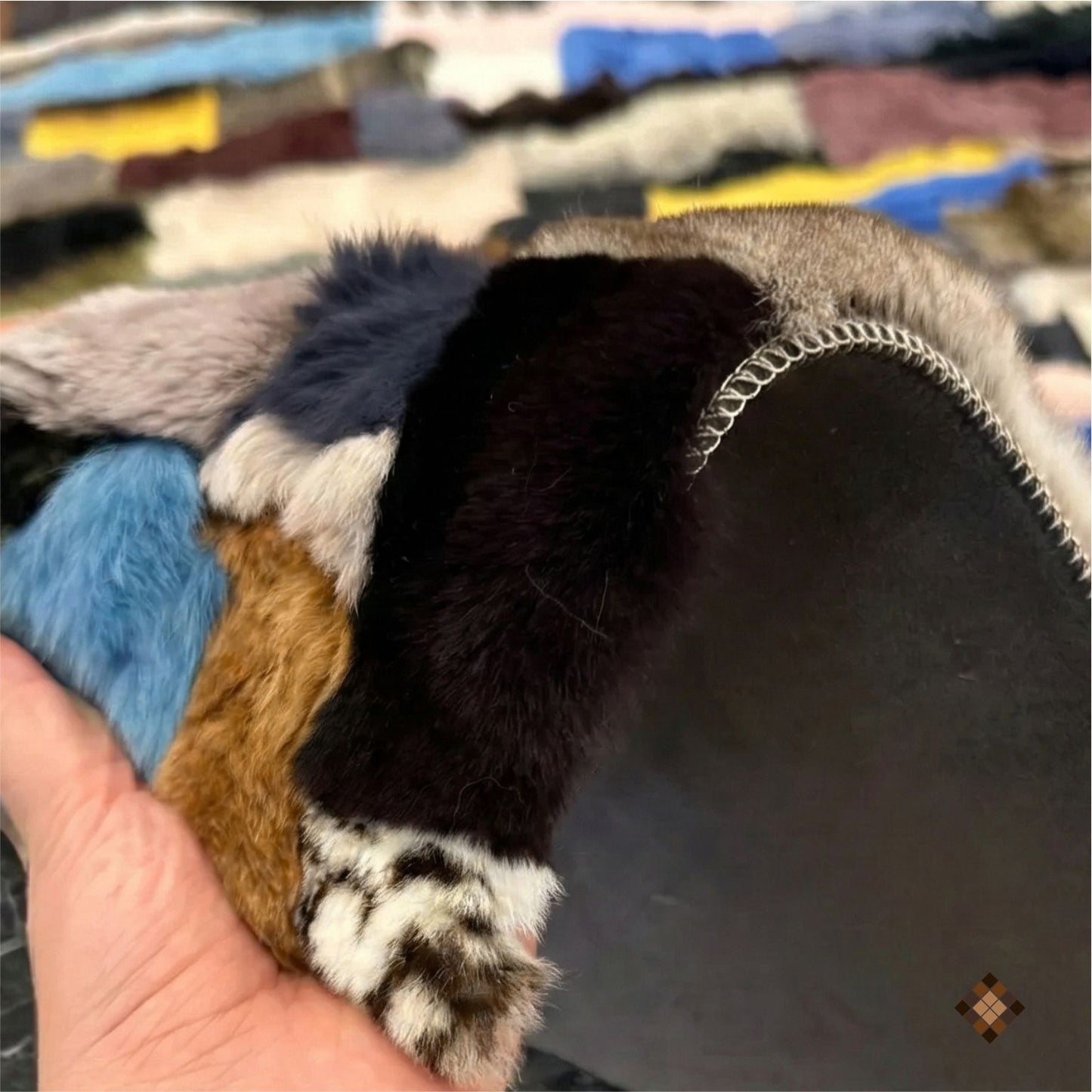 Handmade Genuine Rabbit Fur Area Rug – Custom Handmade Luxury