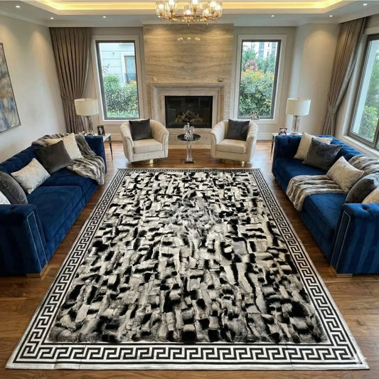 Handmade Genuine Rabbit Fur Area Rug — Custom Luxury Statement Piece