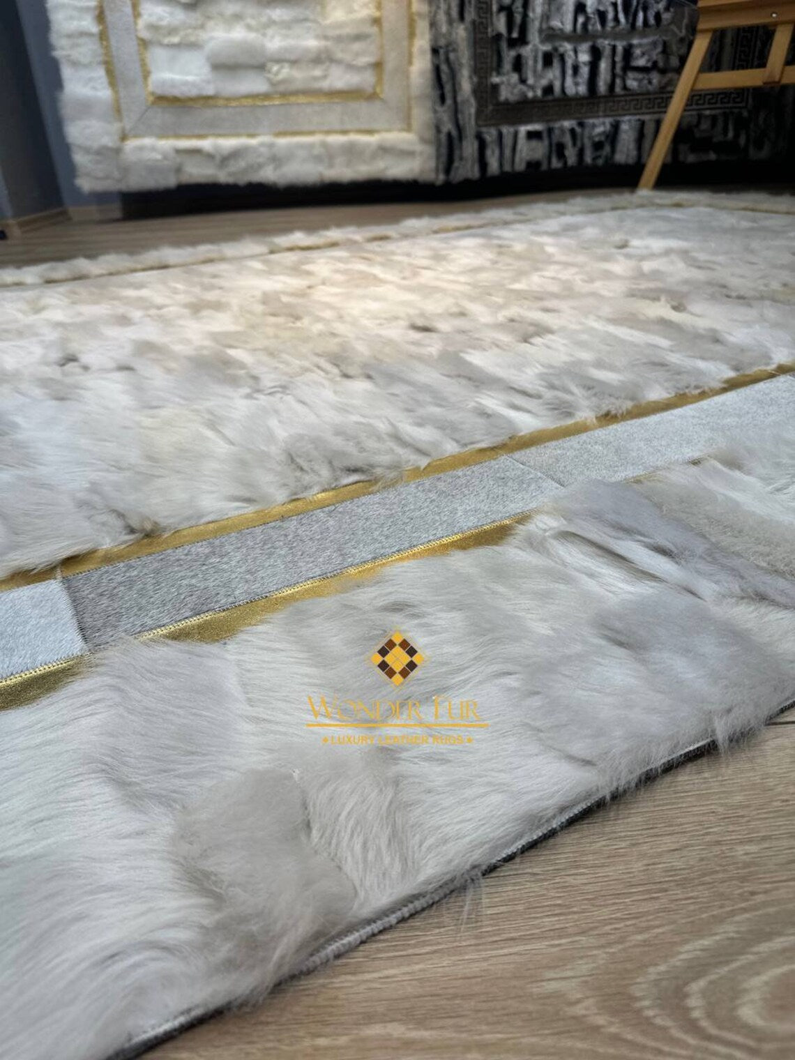 Luxury White Sheepskin Rug, Fluffy rug White Soft Area 8 x 10 Rug, Floor Fur Rug, Shaggy Rug, Luxury Plush Living Room Rug, Sheep Skin Rug