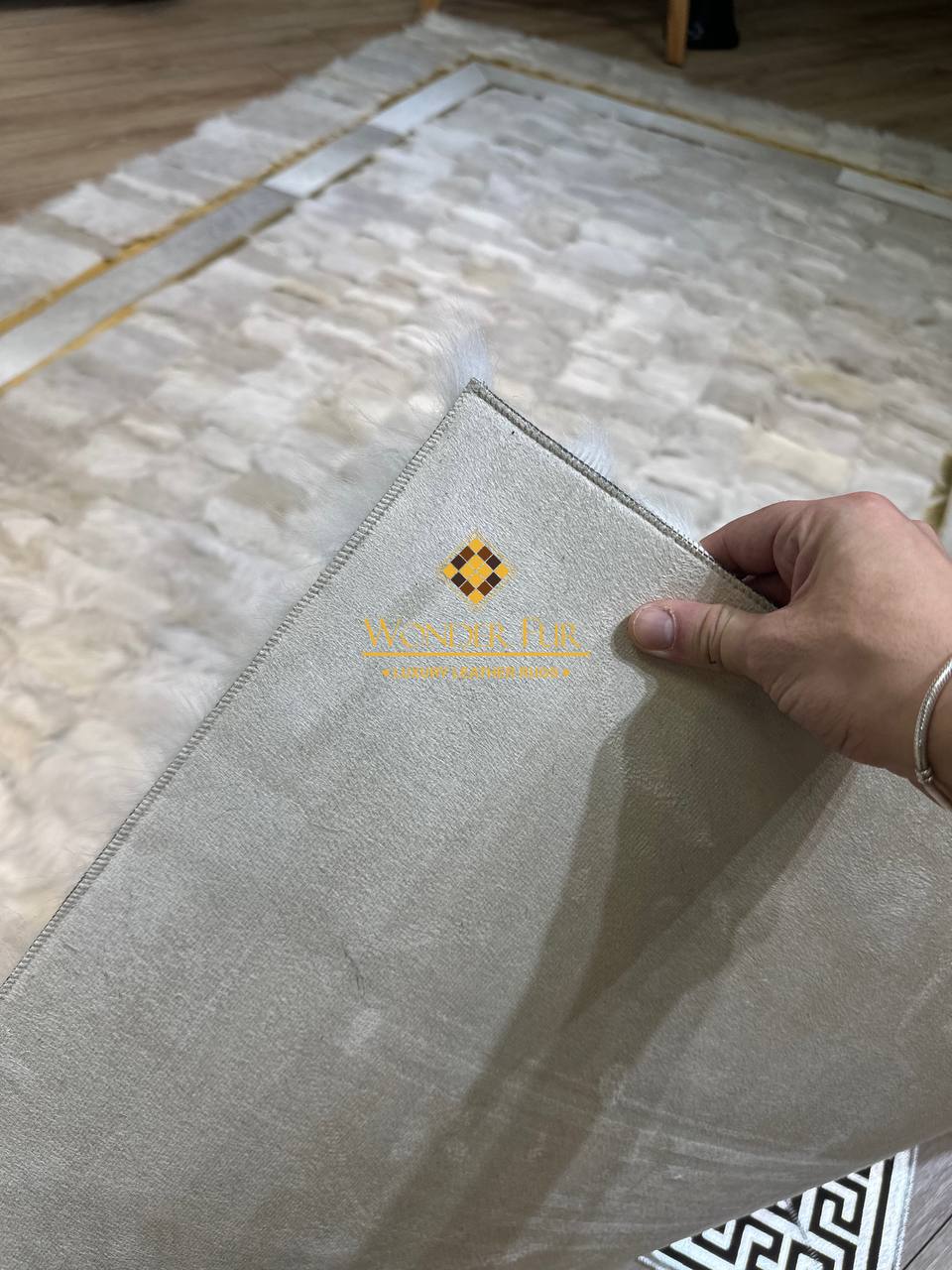 Natural Patchwork White Sheepskin Living Room Rug,Amazing Non Slip Rug