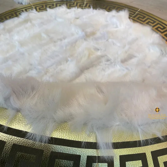 Natural White Gold Sheepskin Round Area Rug, Gift for New Home - WONDERFURRUG