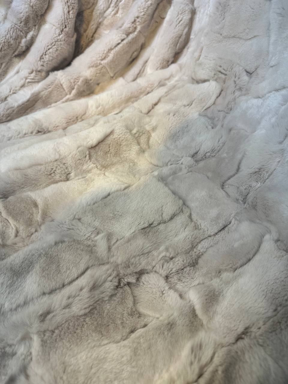 Handmade Real Rabbit Fur Blanket Throw , Personalized Handmade Fur Sofa Cover Bedspread, Throw Blanket, Fluffy Blanket, Bedspread Cover