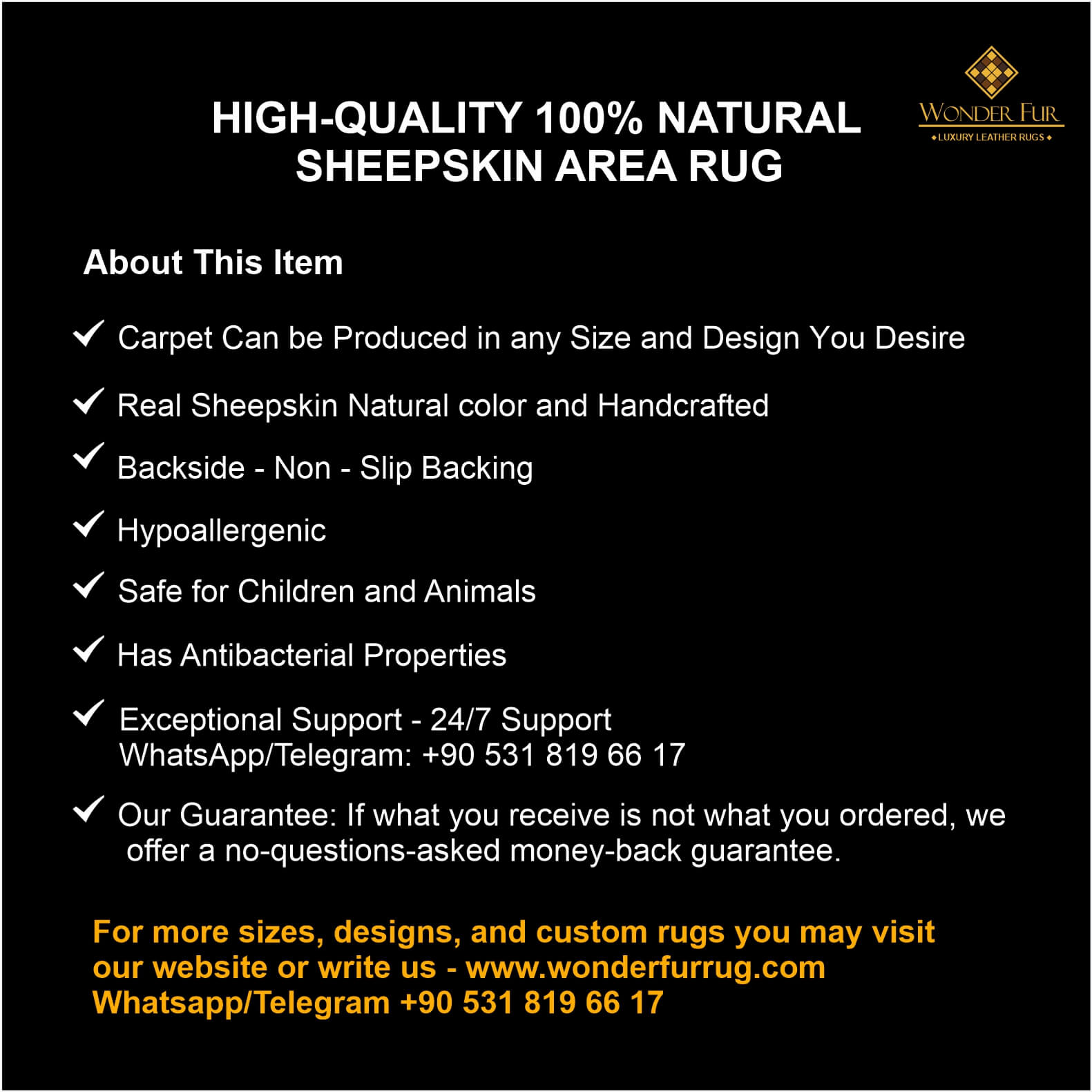 Shaggy Soft Non Slip White Sheepskin 5x7 Bedroom Rug , Natural Carpet