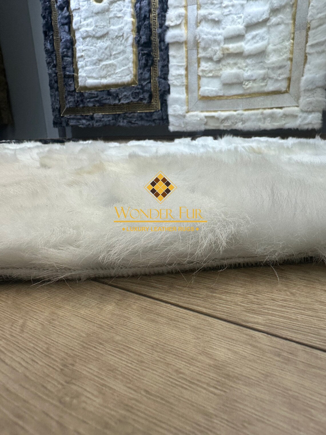 Shaggy Soft Non Slip White Sheepskin 5x7 Bedroom Rug , Natural Carpet