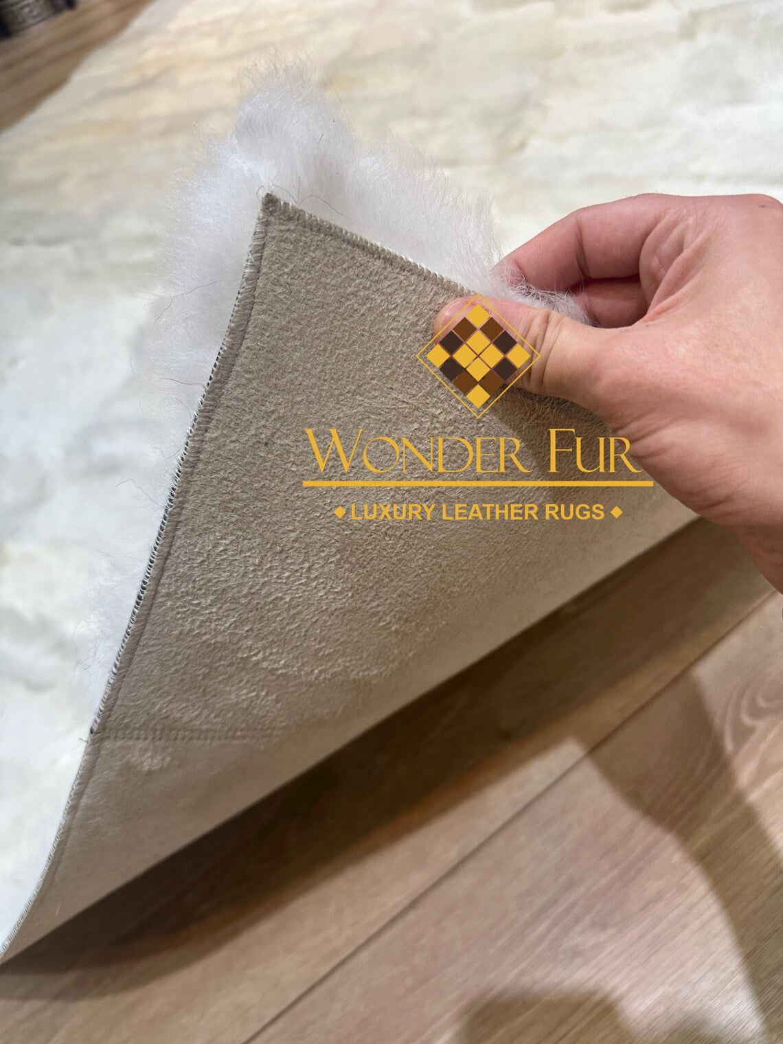 Shaggy Soft Non Slip White Sheepskin 5x7 Bedroom Rug , Natural Carpet