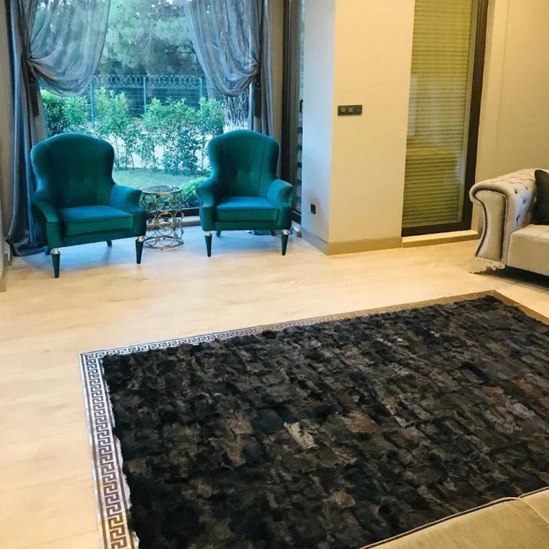 Natural Large Sheepskin Area Rug for Living Room