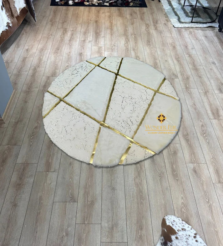 Circular Comfort: Round Faux Fur Rugs - Custom Sizes, Fast Shipping