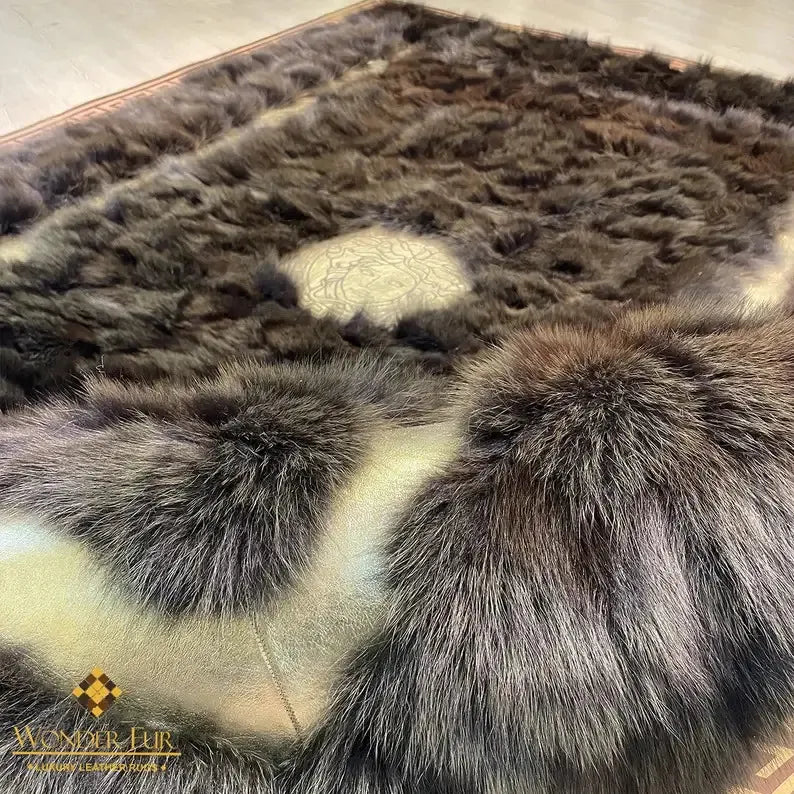 Fox Fur Area Rug for Home Decor