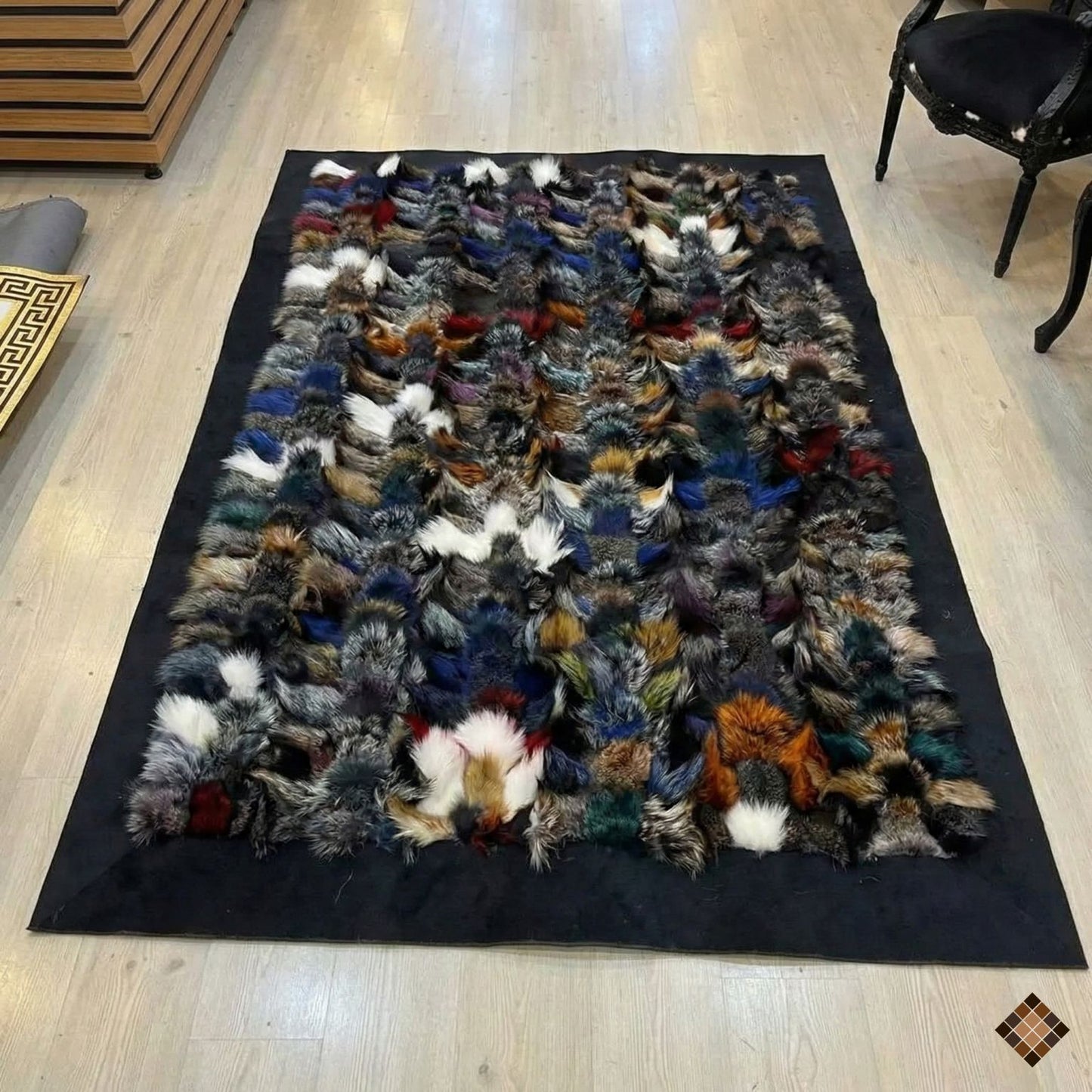 Artisan Fox Fur Statement Area Rug with Deep Texture - WONDERFURRUG