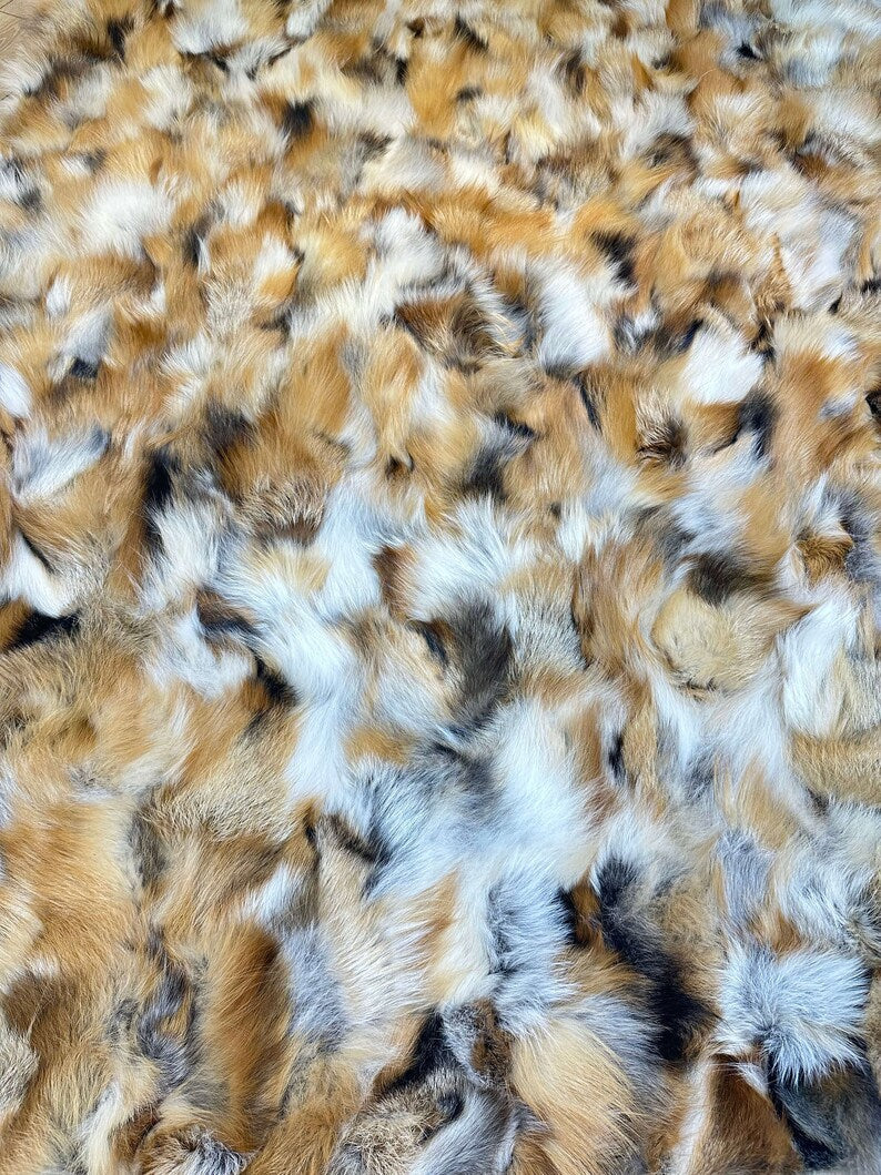 Genuine 100% Fox Fur Rug For Living Room And Bedroom