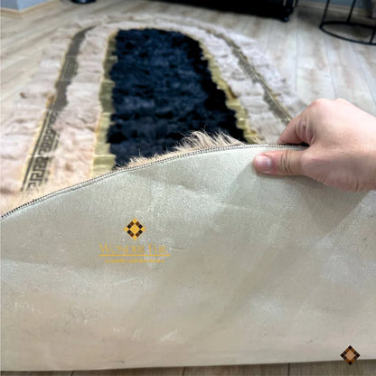 Genuine Brown Sheepskin Runner Rug – Handmade Luxury Hallway Accent - WONDERFURRUG