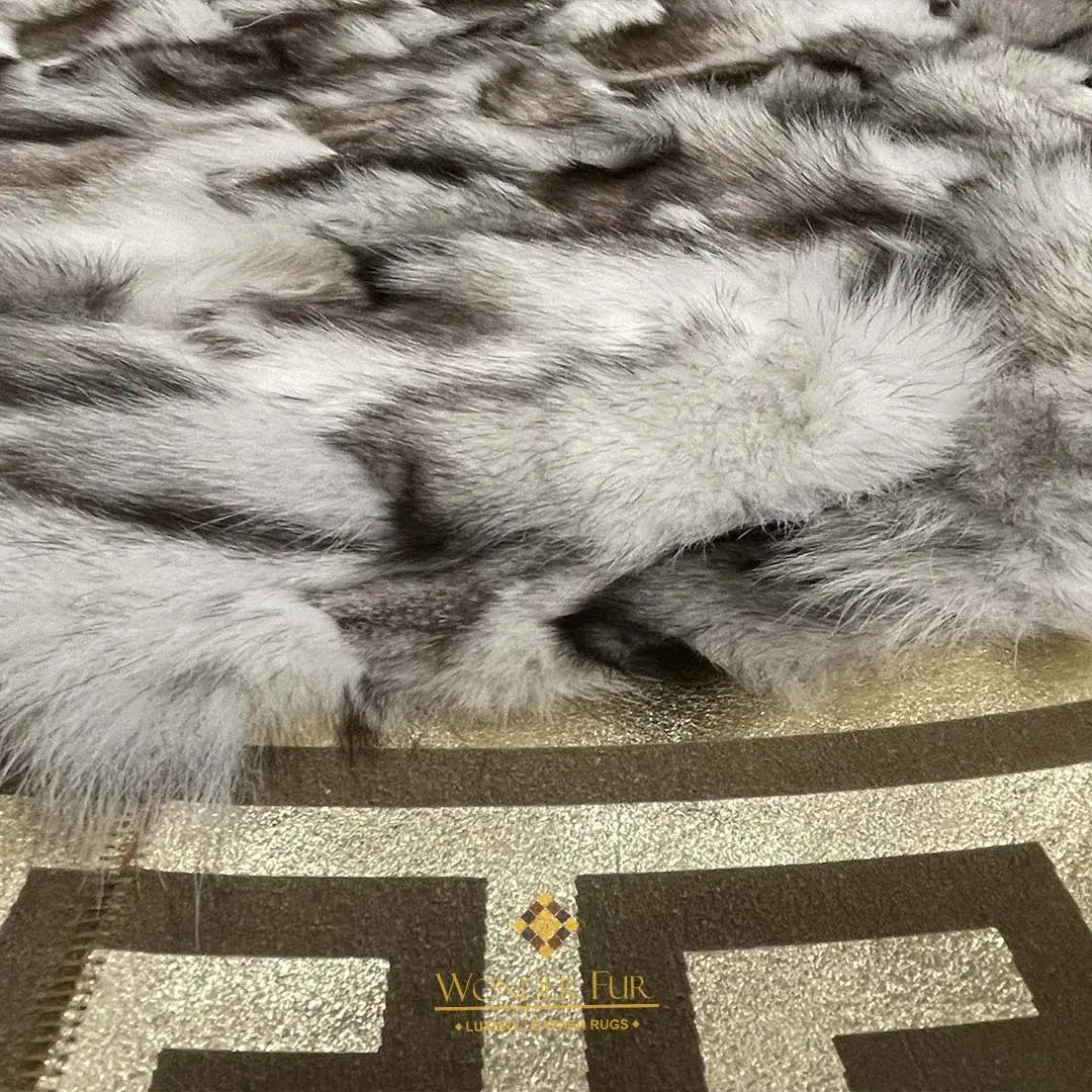 Handmade Genuine Luxury Fox Fur Rug, Luxury Cozy Fur Rug