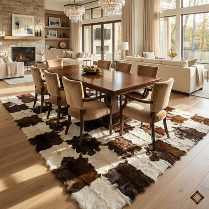 Handmade Genuine Goatskin Patchwork Area Rug - WONDERFURRUG