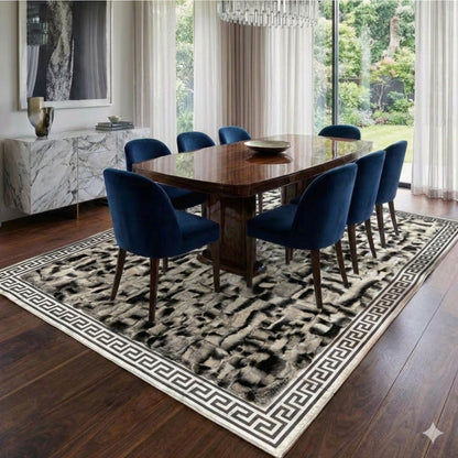 Handmade Genuine Rabbit Fur Area Rug — Custom Luxury Statement Piece