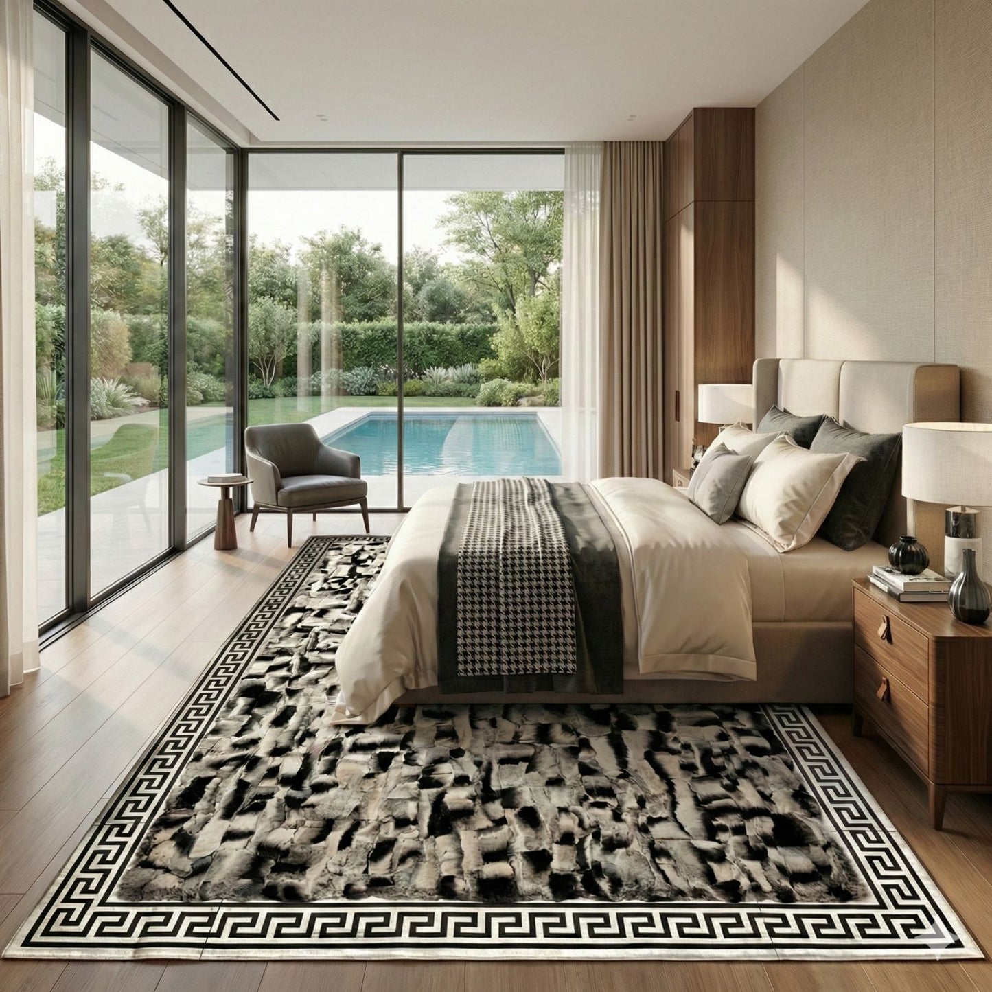 Handmade Genuine Rabbit Fur Rug | Custom Luxury Natural Fur Area Rug