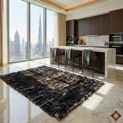 Handmade Genuine Rabbit Fur Rug – Custom Made