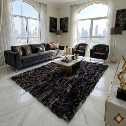 Handmade Genuine Rabbit Fur Rug – Custom Made