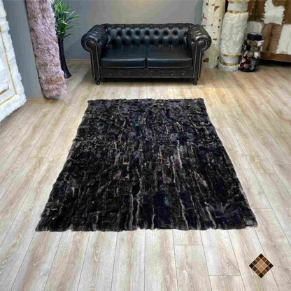 Handmade Genuine Rabbit Fur Rug – Custom Made
