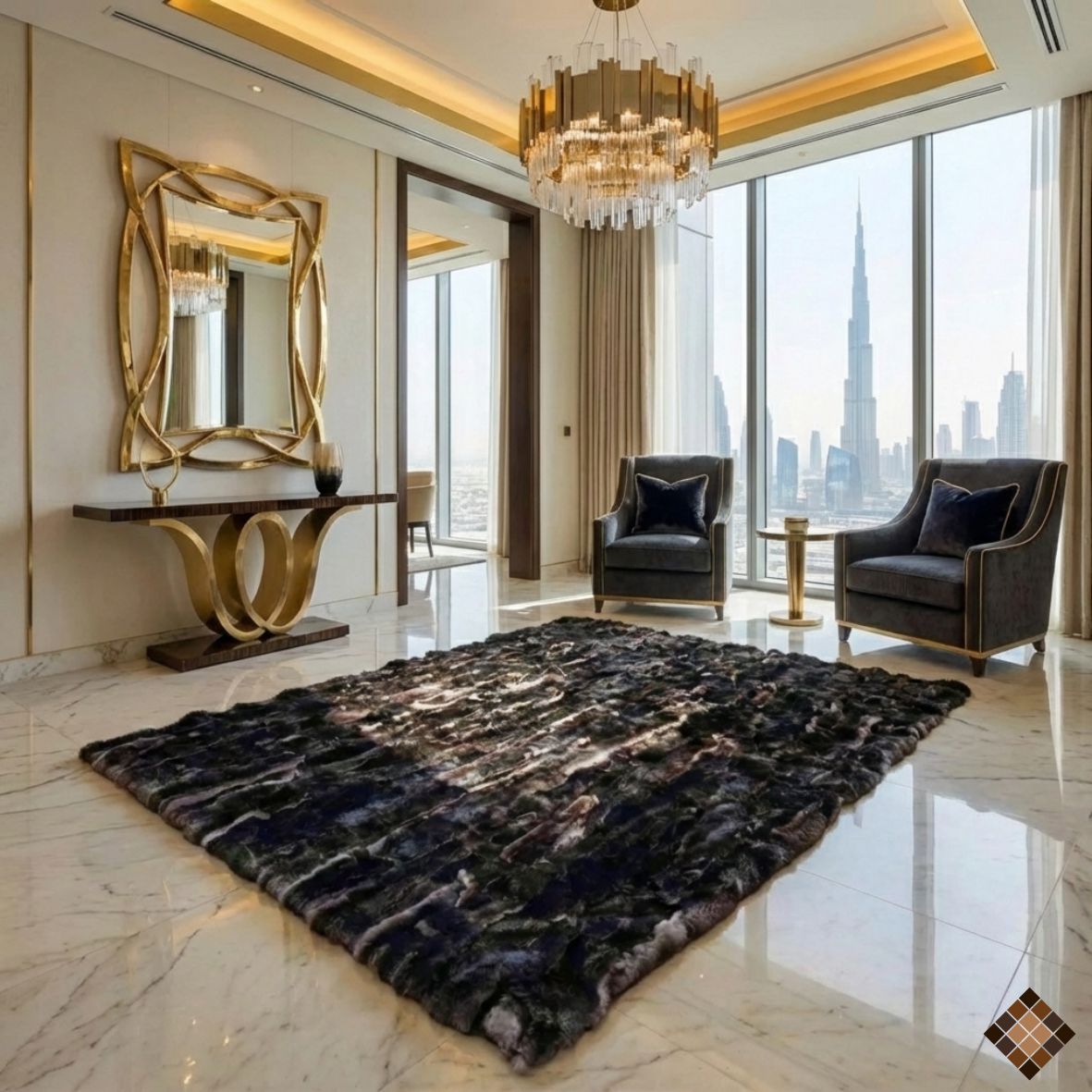 Handmade Genuine Rabbit Fur Rug – Custom Made