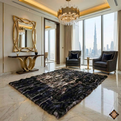 Handmade Genuine Rabbit Fur Rug – Custom Made