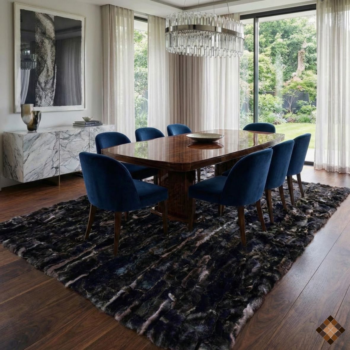 Handmade Genuine Rabbit Fur Rug – Custom Made