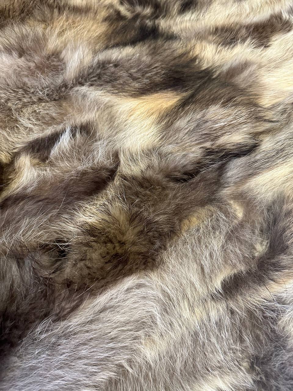 Handmade Natural Raccoon Fur Bedspread, 100% Handmade Shaggy Throw Blanket