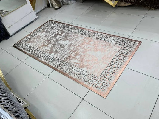 Luxury Artificial Laser Leather Handmade 8x10 Decorative Rug