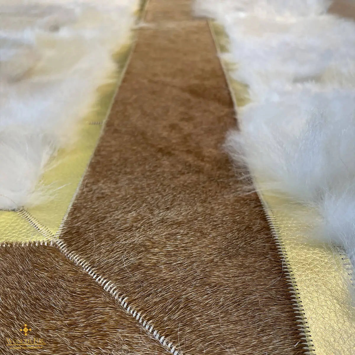 Luxury Sheepskin Fur Fluffy Area Rug, Natural Decorative Rug