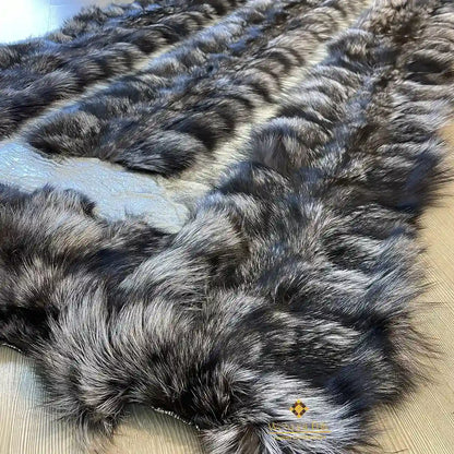 Luxury Soft Fluffy Genuine Fox Fur Runner 3x7 Rug for Hallway