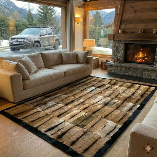Luxury Handmade Goatskin Rug | Genuine Goatskin Area Rug