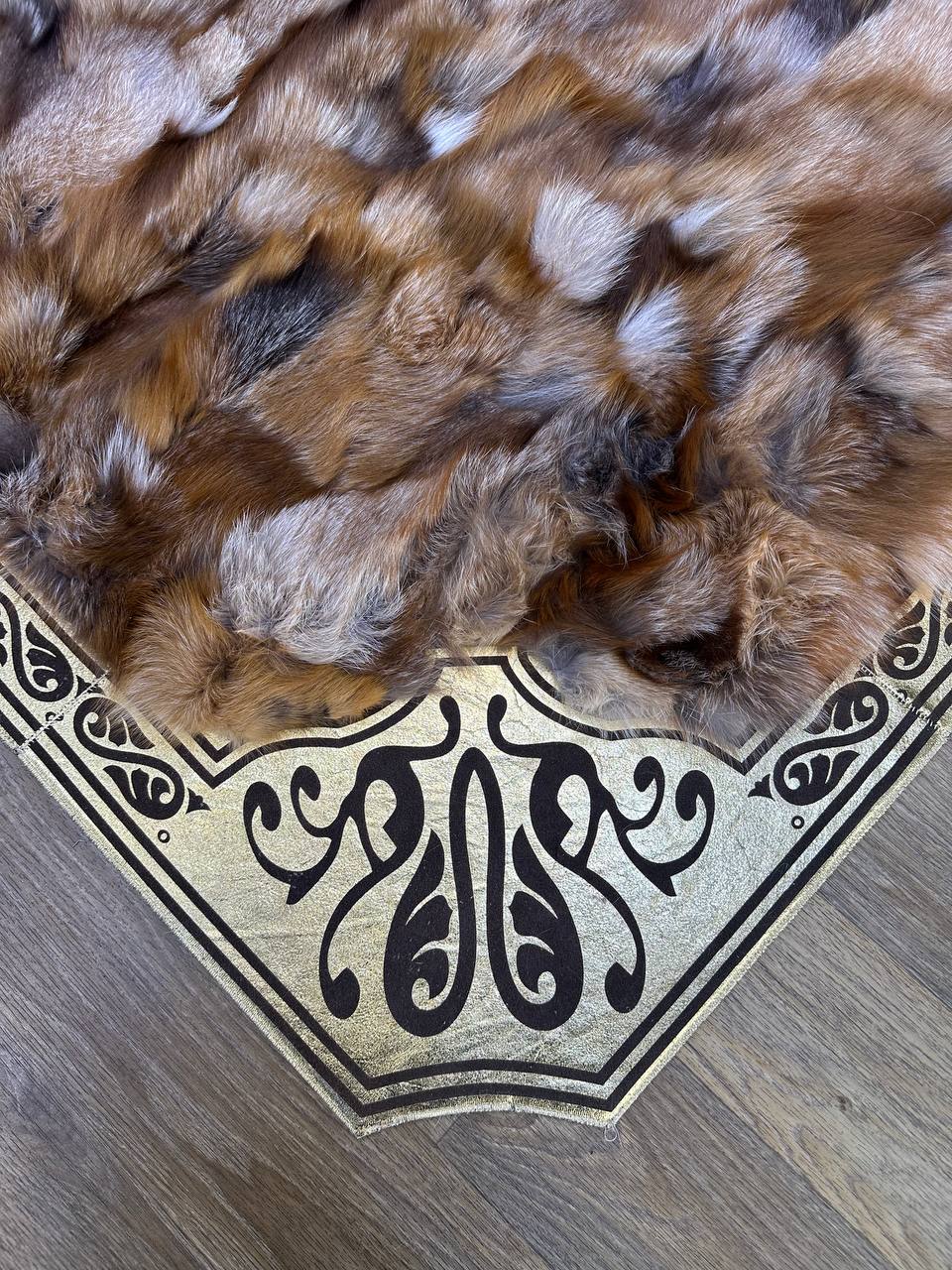 Luxury Natural  Genuine Fluffy Fox Fur Rug for Living Room