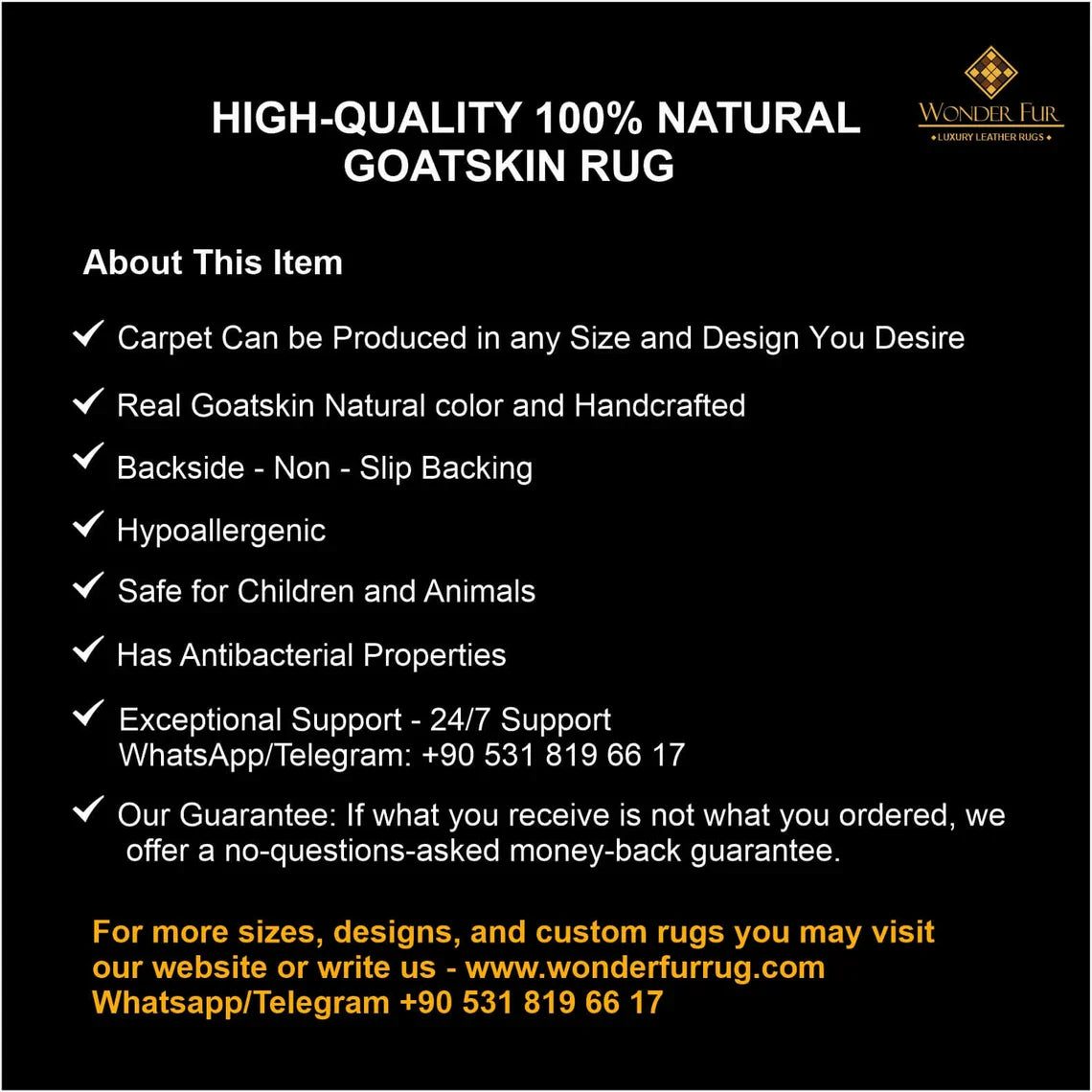 Modern Handmade Multicolor Goatskin Soft Rug , Luxury Fluffy Area Rug