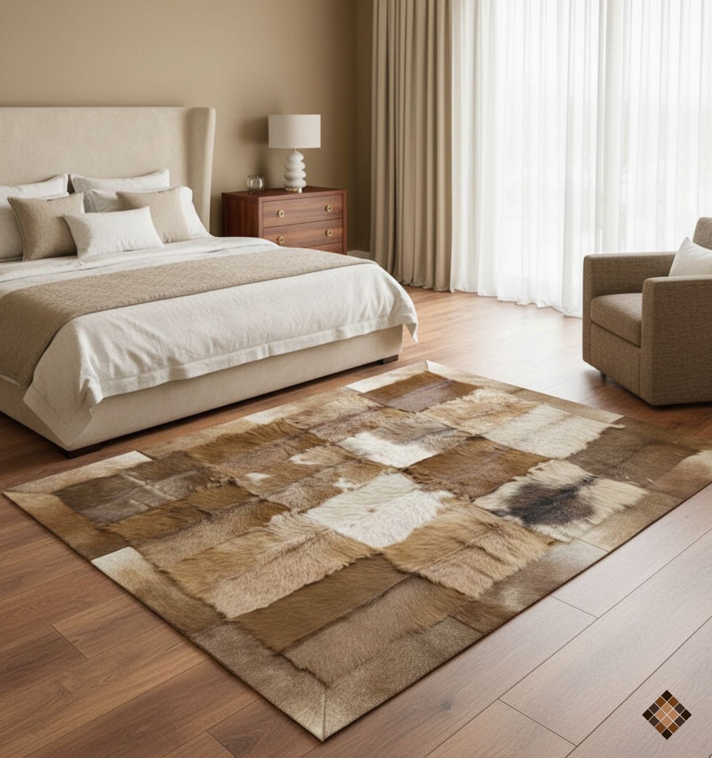 Organic Balance Handmade Goatskin Rug