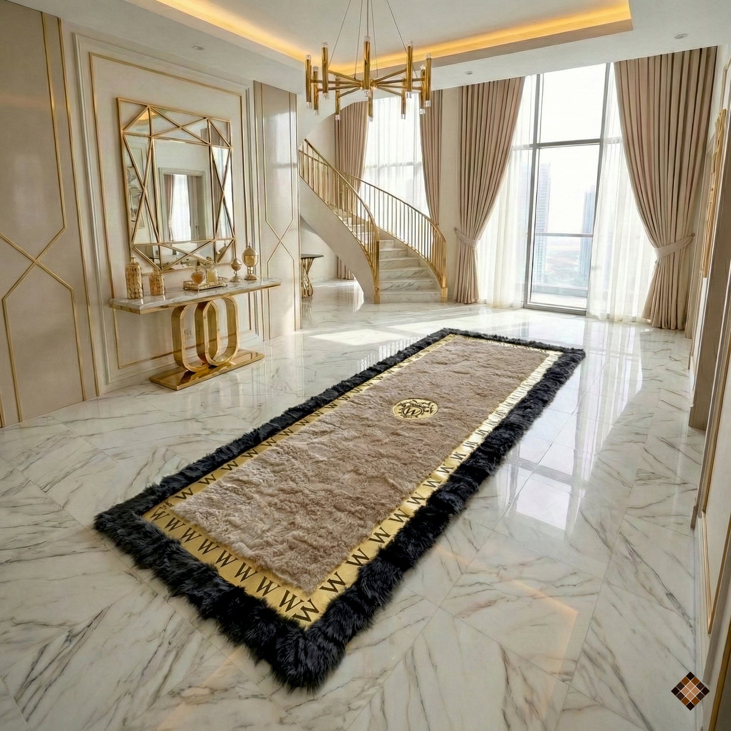 Signature Edition Sheepskin Rug with Custom Logo & Personalized Border