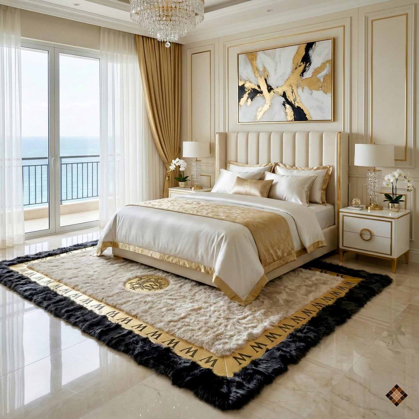 Signature Edition Sheepskin Rug with Custom Logo & Personalized Border