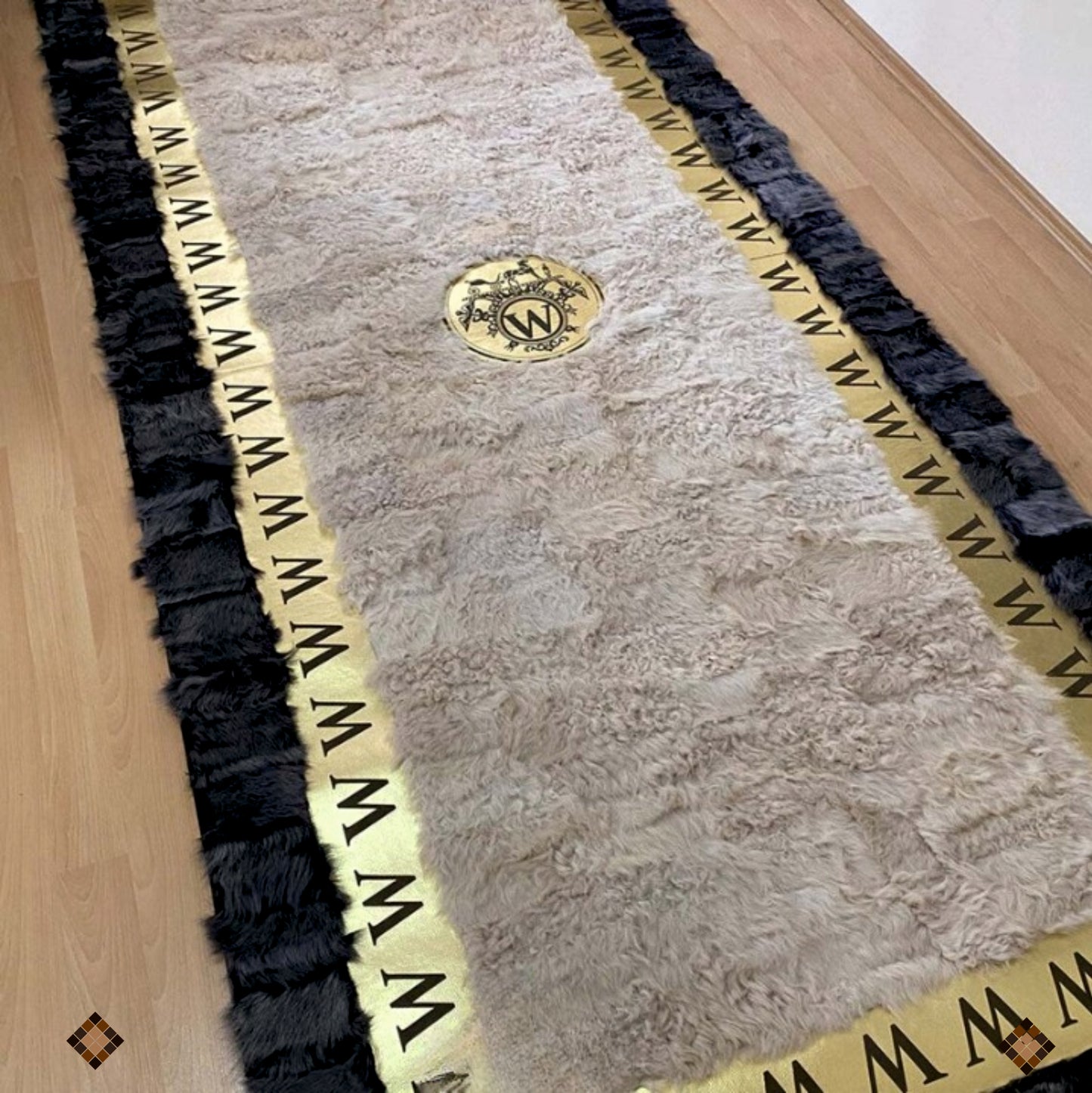 Signature Edition Sheepskin Rug with Custom Logo & Personalized Border