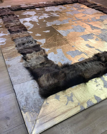 Unique Design High Quality Natural Sheepskin Rug, Handmade Elegant Piece