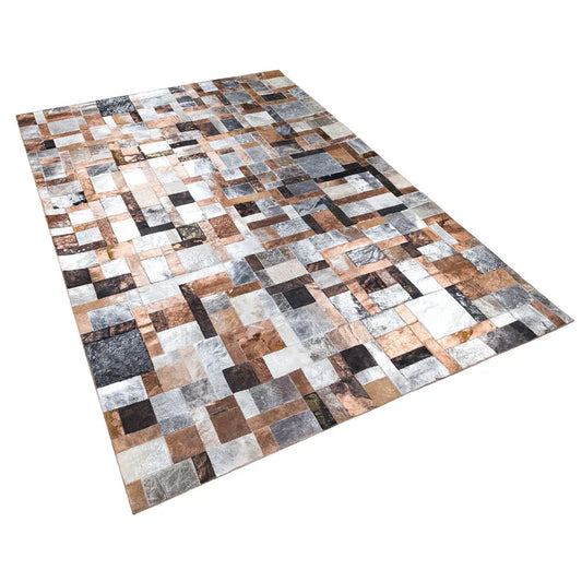 Unique Design Natural Handmade Cowhide 8x10 Rug, Handmade Cowhide Patchwork Rug