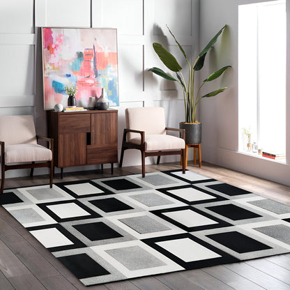 Unique Tricolor Modern Cow Skin Carpet, Natural Cowhide Area Rug