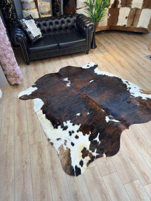 Natural Speckled Calfskin Decor Rug - Real Cowhide Modern Carpet