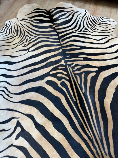 Genuine Zebra Pattern Calfskin Decor Rug, High Quality Modern Rug