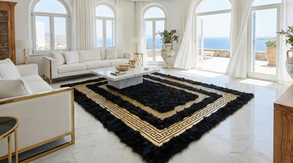luxury Large Sheepskin Area Rug 6X8, Throw Wool Rug