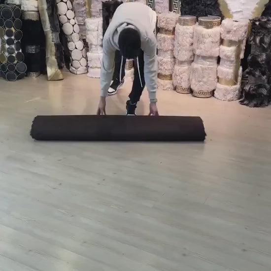 Handmade Modern Natural Gray Sheepskin Corridor Rug , Soft Fluffy Rug