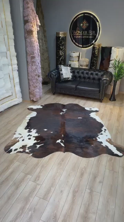 Natural Speckled Calfskin Decor Rug, Real Cow Hide Modern Carpet