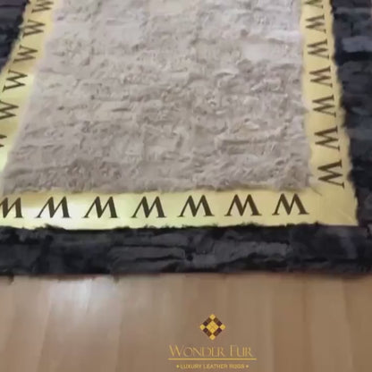 Signature Edition Sheepskin Rug with Custom Logo & Personalized Border
